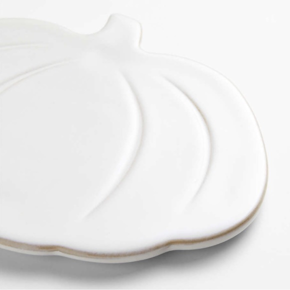 New! Crate&Barrel Stoneware Trivet in white pumpkin - Picture 2 of 2